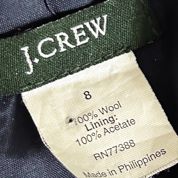 J.Crew Vintage 90’s Schoolboy Wool Blazer Classic Navy Blue Gold Hardware Size 8 - Picture 4 of 9